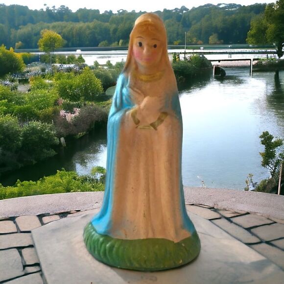 Vintage Ceramic Mary Nativity Replacement Figure Figurine Christmas Pottery - Picture 16 of 16